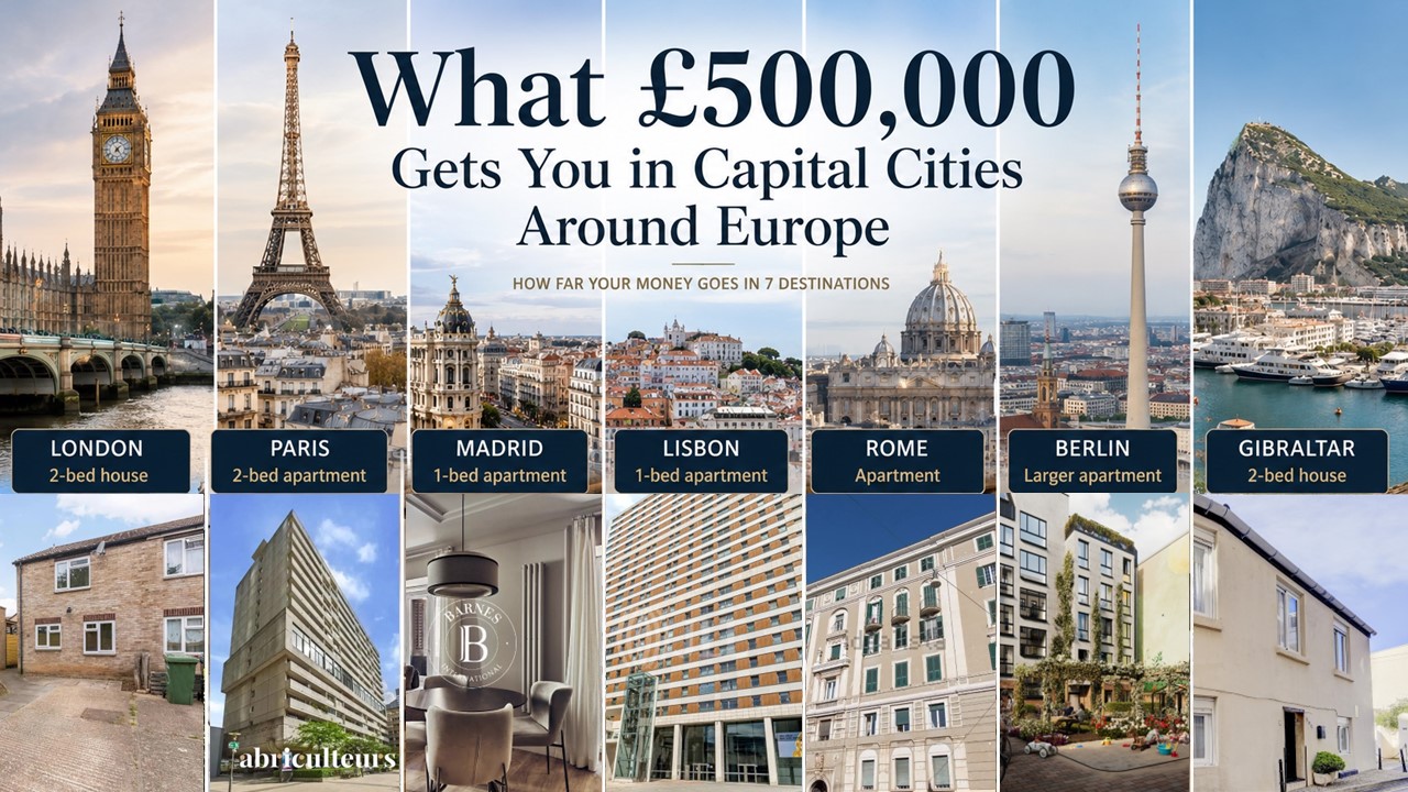 What £500,000 Gets You in Capital Cities Around Europe Image